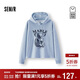 森馬（Semir）商場(chǎng)同款|衛衣女冬季加絨分割oversize連帽2025上衣101725116010