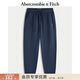 Abercrombie & Fitch經(jīng)典小麋鹿圖案經(jīng)典美式抓絨束腳衛褲長(cháng)褲25秋冬男裝134-5043 海軍藍 M (180/80A)