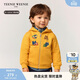 Teenie Weenie Kids小熊童裝25新秋冬男女寶加絨連帽衛衣開(kāi)衫外套 黃色 100cm