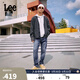 Lee25新品726標準中腰直筒丹寧回潮中藍色男牛仔褲