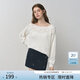 范思藍恩小眾設計感立體珍珠花朵針織衫2025秋季新款套頭上衣3126 云朵白 S