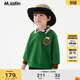 M.Latin/馬拉丁童裝兒童衛衣24冬新款男小童polo領(lǐng)衛衣 森林綠 110cm