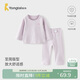 童泰（TONGTAI）女寶寶秋衣套裝春秋季純棉女童內衣中大童上衣褲子睡衣紫色100cm