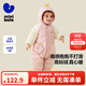 迷你巴拉（minibala）【三防】迷你巴拉巴拉男女童寶寶羽絨連體衣嬰兒保暖護肚冬新款 粉紅60033 -85白鴨絨 90