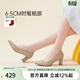 千百度【靜音系列】女鞋秋新時(shí)裝單鞋異形跟職業(yè)高跟通勤大碼 杏色 37