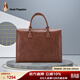 暇步士（Hush Puppies）男士出差商務(wù)公文包男包大容量橫款手提包電腦包七夕禮送男朋友