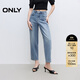 ONLY2025夏季新款設計感修身顯瘦直筒褲九分褲牛仔褲女|125349001 J33 復古350牛仔洗水 2XL XXL標準褲長(cháng)