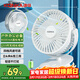 康佳（KONKA）USB小風(fēng)扇小型風(fēng)扇充蓄電小臺扇桌面電風(fēng)扇迷你辦公學(xué)生宿舍床頭車(chē)載壁掛戶(hù)外露營(yíng)臺夾扇4000mA