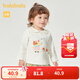 巴拉巴拉童裝寶寶上衣嬰兒長(cháng)袖t恤女童衣服可愛(ài)萌趣甜美翻領(lǐng)萌趣 米白10302 90