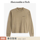 Abercrombie & Fitch美式復古舒適百搭做舊LOGO長(cháng)袖T恤春夏男裝123-4080 卡其色 M (180/100A)