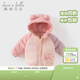 戴維貝拉（DAVE＆BELLA）兒童白鴨絨羽絨服連帽小童上衣新款女童衣服寶寶冬裝外套童裝 小兔子【現貨】 90 cm（建議身高80-90cm）