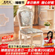 尚華仕歐式餐椅現代雕花實(shí)木酒店大堂休閑椅凳子大小戶(hù)型椅子靠背椅家用 三花白大葉子