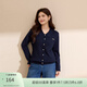 纖莉秀【百搭顯瘦毛衣】大碼女裝時(shí)尚韓系優(yōu)雅上衣胖mm冬新款4936 藏藍色 4XL