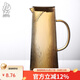 九土手工玻璃冷水壺家用耐熱大容量涼水壺創(chuàng  )意花茶壺果汁扎壺水杯套裝 琥珀色涼水壺