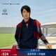 Tommy Hilfiger【混紡】秋冬男裝商務(wù)休閑純色半拉鏈立領(lǐng)針織衫毛衣 藏青色DW5 M （推薦：135-150斤）