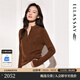 歌力思（ELLASSAY）【爆款100%羊毛】2025商場(chǎng)同款套頭打底半高領(lǐng)羊毛衫女EWW363M042 咖栗色 S