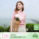 三彩2025夏季新款小櫻桃針織衫圓領(lǐng)短袖短款套頭衫上衣輕薄M 櫻花粉 S 155/80A