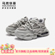馬克華菲老爹鞋男鞋夏季防滑休閑鞋2026新款運動(dòng)鞋網(wǎng)面透氣墊輕奢潮鞋子男 灰色【男女同款】 41 男碼/標準運動(dòng)鞋碼