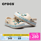 卡駱馳（CROCS）洞洞鞋貝雅卡駱班輕便耐磨一腳蹬休閑鞋|205089 冬日白/彩色-1LI 39 (240mm)