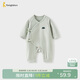 童泰（TONGTAI）嬰兒連體衣秋冬季新生兒衣服初生寶寶蝴蝶哈衣爬服和尚服綠色59cm