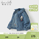 戴維貝拉（DAVE＆BELLA）春裝新款女童牛仔外套洋氣兒童長(cháng)袖上衣小童開(kāi)衫女寶寶衣服 牛仔藍【現貨】 100 cm（建議身高90-100cm）