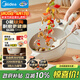 美的（Midea）電炒鍋 電蒸鍋 電煮鍋專(zhuān)業(yè)鈦陶分體式家庭用多功能電火鍋 電炒菜鍋4L多用途鍋HCG2821F 配蒸籠新品