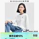 佐丹奴2026年春季新款純棉貓咪刺繡撞色圓領(lǐng)七分袖T恤女05324798