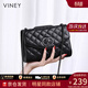 viney斜挎包包女包牛皮鏈條包輕奢單肩包生日禮物送女友老婆老婆 【黑色】高檔實(shí)用洋氣品牌小方包