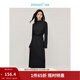 茵曼（INMAN）設計感立領(lǐng)綁帶收腰連衣裙2025春秋季女裝新品長(cháng)袖顯瘦裙子 午夜黑 S