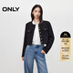 ONLY2025秋季新款利落正肩短款粗花呢小香風(fēng)外套女|125408001 H1Z黑色 S