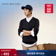 Tommy Hilfiger【撞色橫條紋】26春夏新款男純棉休閑學(xué)院風(fēng)圓領(lǐng)內搭針織衫 【純色V領(lǐng)】經(jīng)典黑BDS XL （推薦：165-180斤）