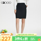 G2000【羊毛混紡】G2000女裝商場(chǎng)新款柔軟舒適西裝半裙鉛筆裙 黑色 XXS /30