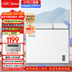 美的（Midea）210L雙溫雙箱家用冰柜大冷凍小冷藏兩用臥式冷柜小型冰箱電子控溫一級能效BCD-210DKEM(E)國家補貼