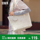 森馬（Semir）托特包設計感滿(mǎn)印單肩包大容量手提包女包105425153014