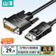 山澤DP轉DVI轉換線(xiàn)1米 Displayport轉DVI公對公高清轉接頭插口電腦接顯示器屏轉換器投影連接線(xiàn)DVP10