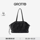 GROTTO個(gè)樂(lè )26年新款黑石托特包羊皮大容量短途差旅時(shí)尚行李收納袋 經(jīng)典黑XL