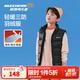 Skechers斯凱奇兒童羽絨服秋冬季男女童外套羽絨馬甲L424K080/L425K029 碳黑/0018 160 cm