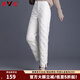 雅鹿羽絨褲女2025冬季新款外穿時(shí)尚休閑保暖松緊腰寬松直筒鴨絨長(cháng)褲 白色 M 【推薦100-115斤】