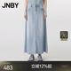 JNBY/江南布衣25夏半身裙萊賽爾牛仔柔軟A型簡(jiǎn)約通勤休閑5P4D14410 958/牛仔淺藍 S