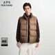 太平鳥(niǎo)男裝冬季男士休閑羽絨馬甲潮 B2AGE4289 棕色1 L