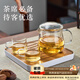 憶壺茶（YIHUTEA）玻璃泡茶壺耐高溫茶水分離過(guò)濾喝茶杯子套裝功夫茶具紅茶水果茶壺 【兩人對飲】一壺兩杯+托盤(pán)