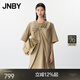 江南布衣（JNBY）【商場(chǎng)同款】25夏新品連衣裙立體蝴蝶結設計A型短袖圓領(lǐng)5P4G15120 253/茶卡其 S