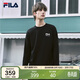 FILA斐樂(lè )官方情侶款針織長(cháng)袖上衣2025秋時(shí)尚休閑純棉寬松長(cháng)T