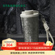 星巴克（Starbucks）多彩夏日系列銀灰款雙飲口鈦杯510ml泡茶杯咖啡杯女神節禮物