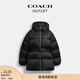 蔻馳（COACH）奧萊女士腰帶羽絨夾克羽絨服外套戶(hù)外保暖 黑色 S