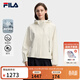 FILA 斐樂(lè )官方女士梭織外套2026春新款休閑日常通勤寬松連帽上衣 霧蓮白-IV L 170/88A/L