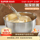蘇泊爾（SUPOR）打蛋盆加深防濺304不銹鋼盆子烘焙家用廚房洗菜揉面和面盆 不銹鋼料理盆【大號】