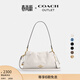 蔻馳（COACH）奧萊女士女包褶飾FAYE 26號單肩斜挎包牛皮革設計感通勤 IM/粉筆白色