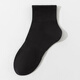 凡客誠品VANCL男女款四季舒適透氣長(cháng)絨棉純色襪4雙裝 黑色4 均碼
