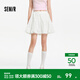 森馬（Semir）半身裙女夏重工繡花A字短裙松緊腰設計感浪漫俏皮可愛(ài)蛋糕裙 本白10101 S 155/62A
